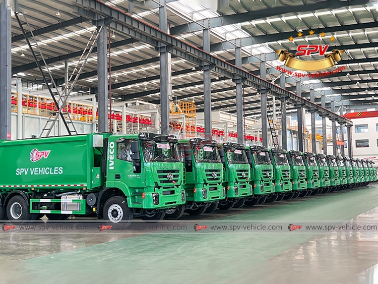 SPV-vehicle - Second Shipment to Africa - 16 Units Trash Compactor Trucks